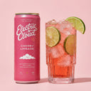 Cherry Limeade with glass and lime garnish
