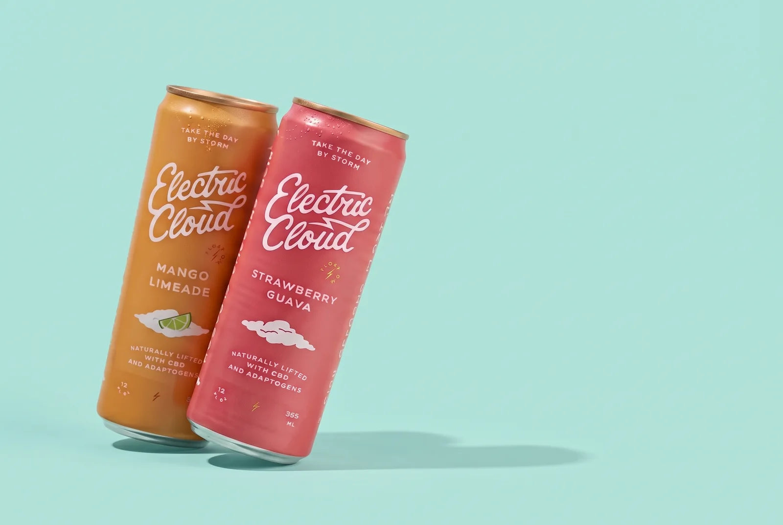 Mango Limeade + Strawberry Guava Electric Cloud cans